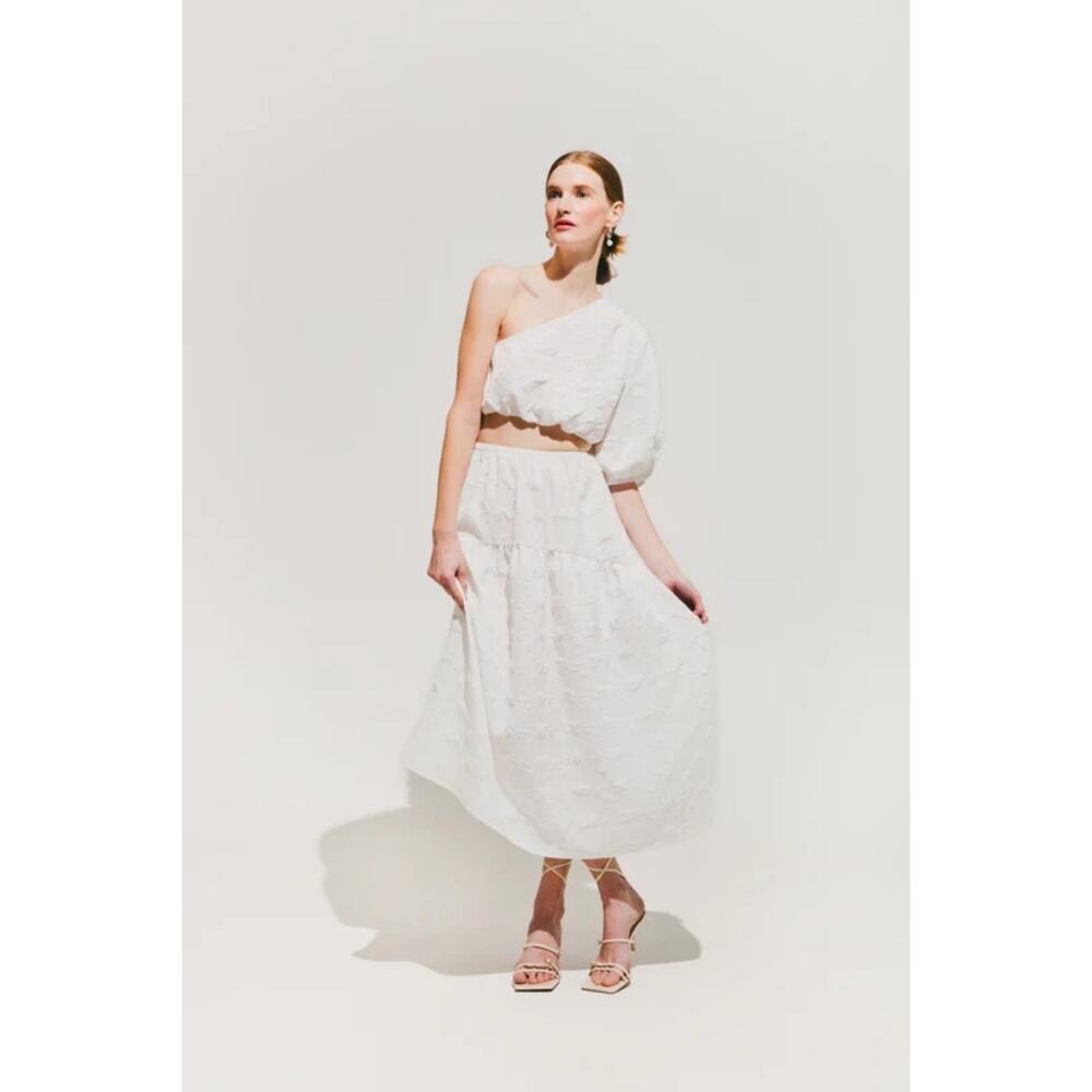 A Bronze Age Fancy‎ Field Skirt White Womens Size Small